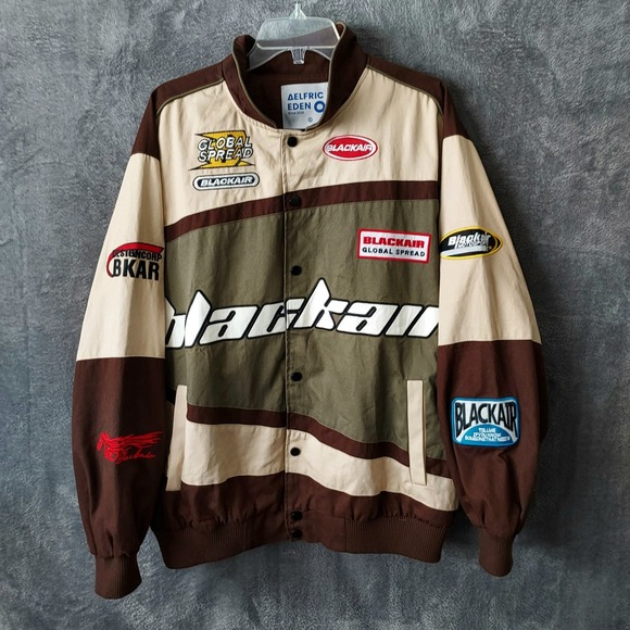 Aelfric Eden Blackair Motocross Biker Racing Jacket Men's XL Embroidered - Picture 1 of 14